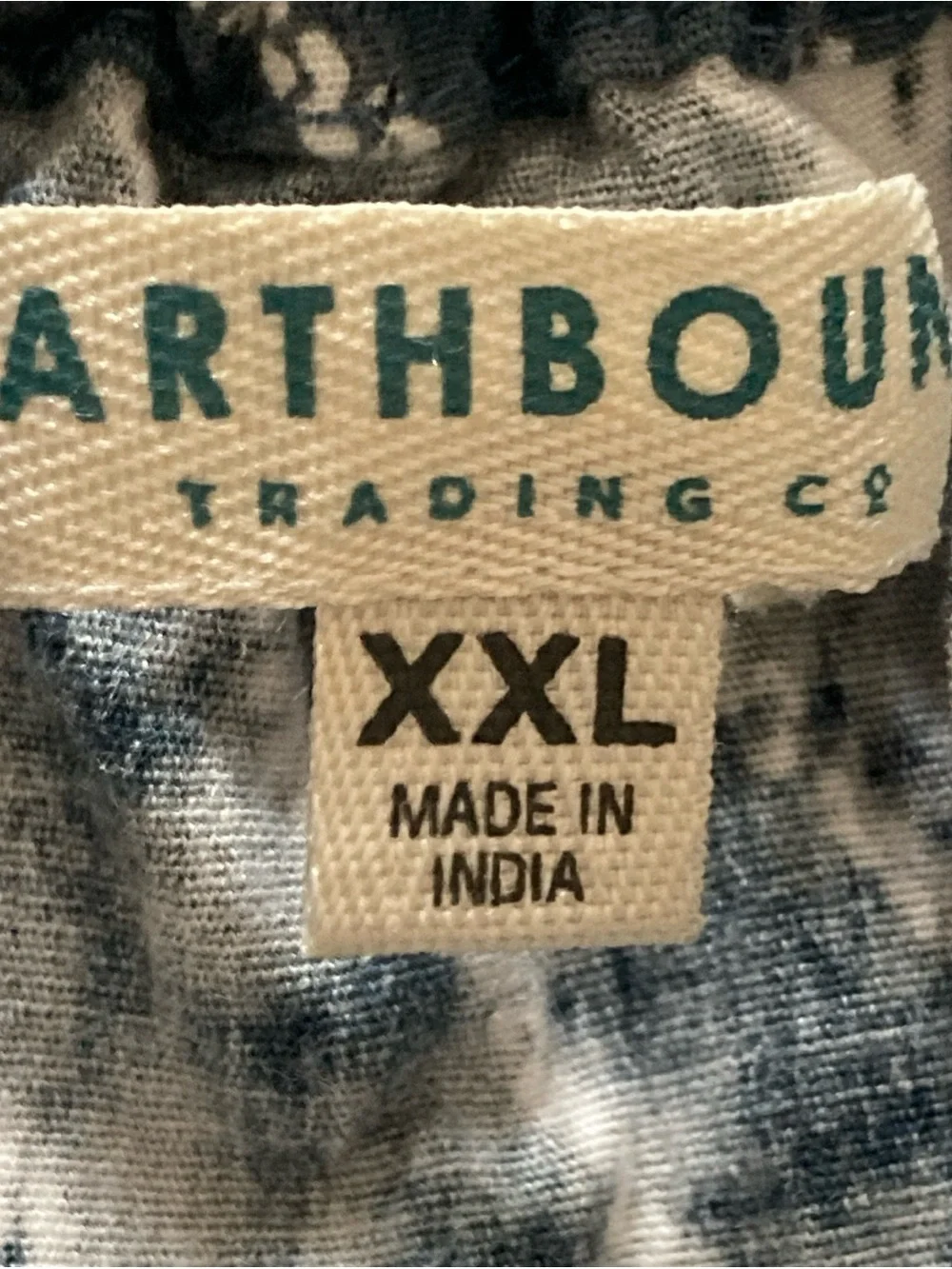 EARTHBOUND Blue tie-dye Off-Shoulder Jumpsuit smocked waist Women’s XL